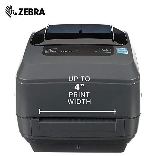 Zebra GX420t Thermal Transfer Desktop Printer for Labels, Receipts