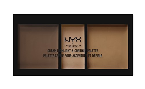 nyx professional makeup cream highlight & contour palette, deep, 0.38 ounce (chc