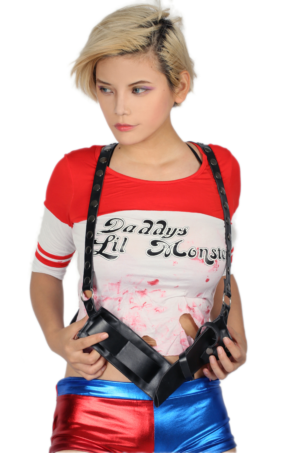 Batman Suicide Squad Harley Quinn Cosplay Costume Straps Belt Gun Holster Sheath