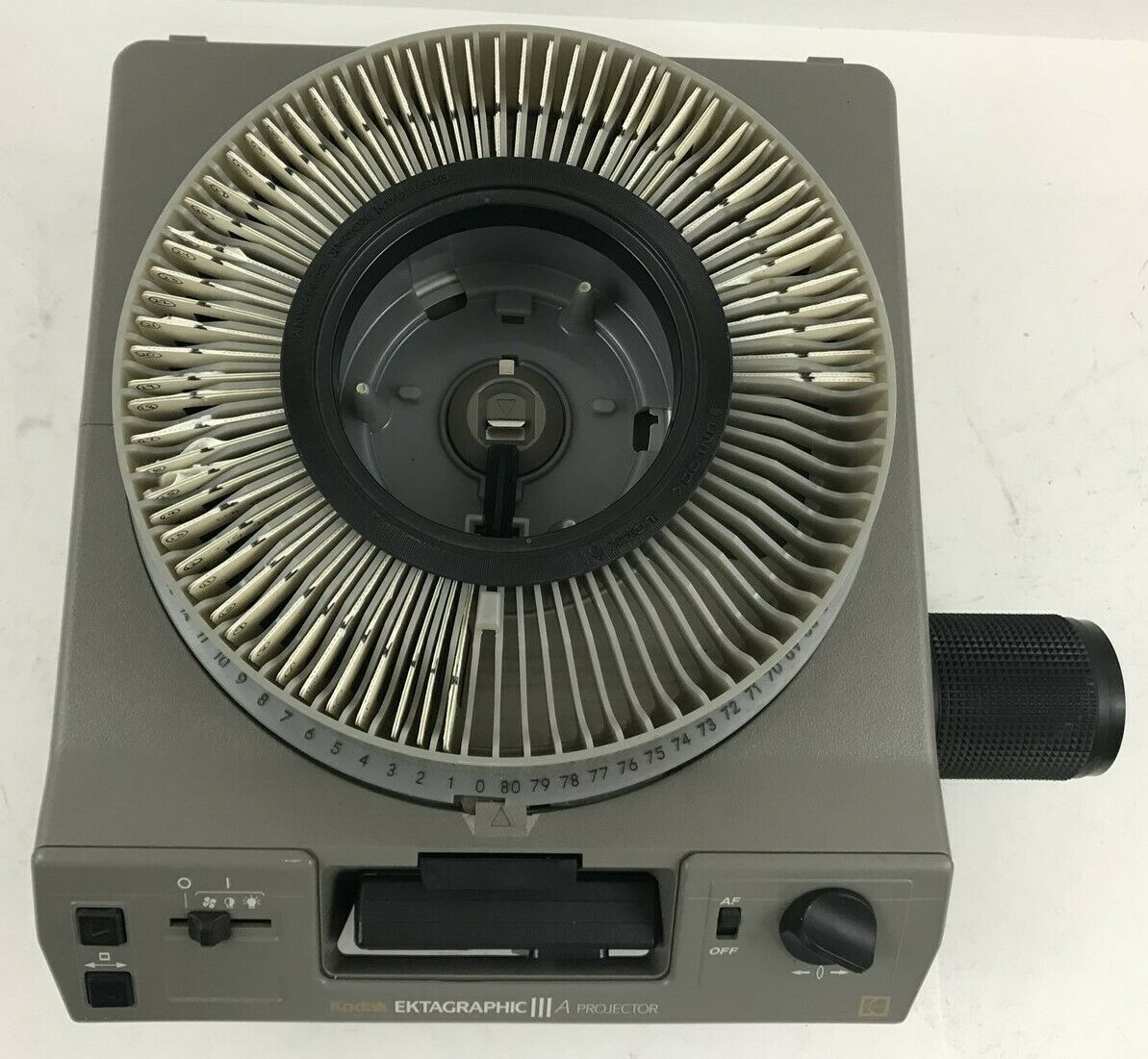 KODAK Ektagraphic III Slide Projector Remote, Zoom Lens, Extra Bulb