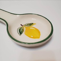 Papart Ceramics Spoon Rest, Hand Painted in Turkey, Lemon Decor image 2