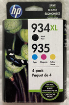 HP 934XL Black & HP 935 Cyan Magenta Yellow Ink Cartridge Set N9H66FN Exp 2025 - $47.01