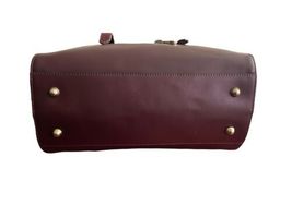 A. Bellucci Women Leather Suede Burgundy Bag Purse Shoulder Handbag Italy image 10