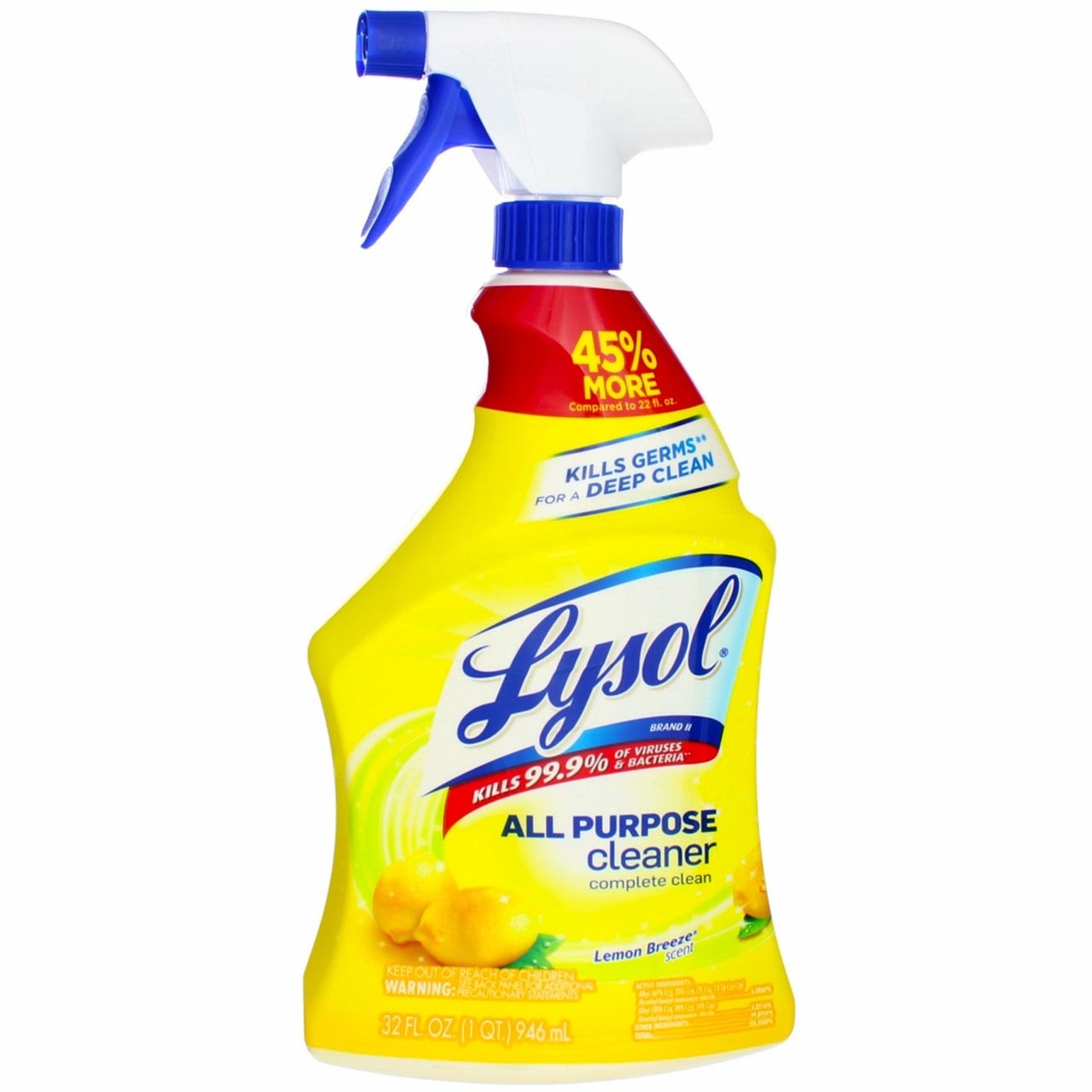 Lysol AllPurpose Cleaner Trigger Spray, Lemon Breeze, 32 fl oz Other Home & Garden