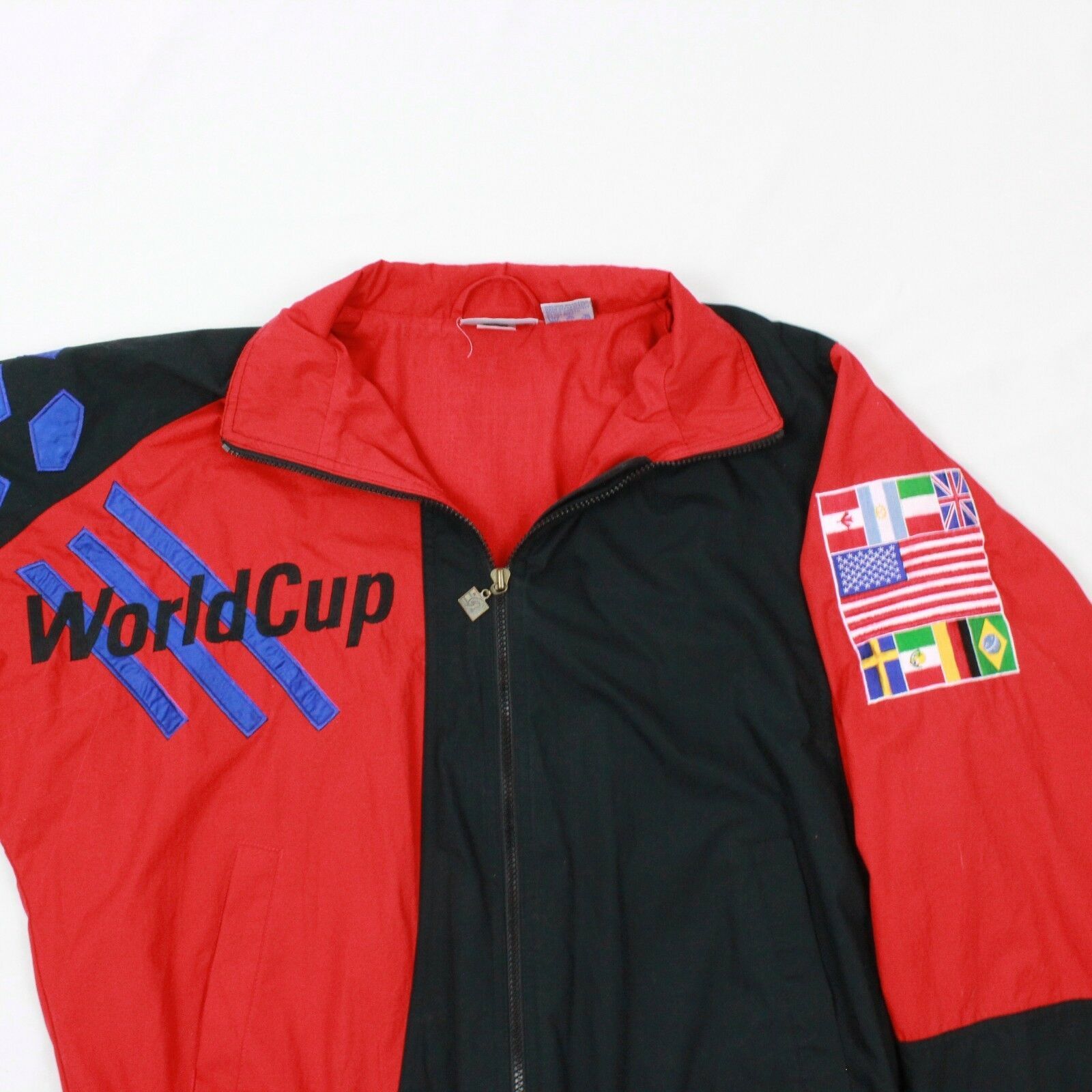 VTG World Cup USA Soccer Jacket Men's Size M VINTAGE Nations Red