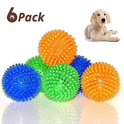 Mrli Pet Squeaky Balls for Dogs Small, Fetch Balls for Dogs Rubber 6