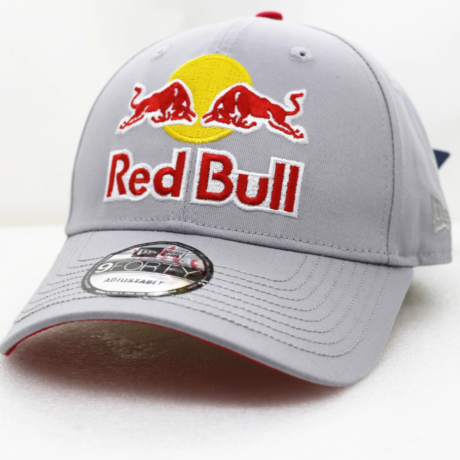 Red Bull Cap Adjustable Snapback Embroidered Gray White F1 Racing Hats - Hats