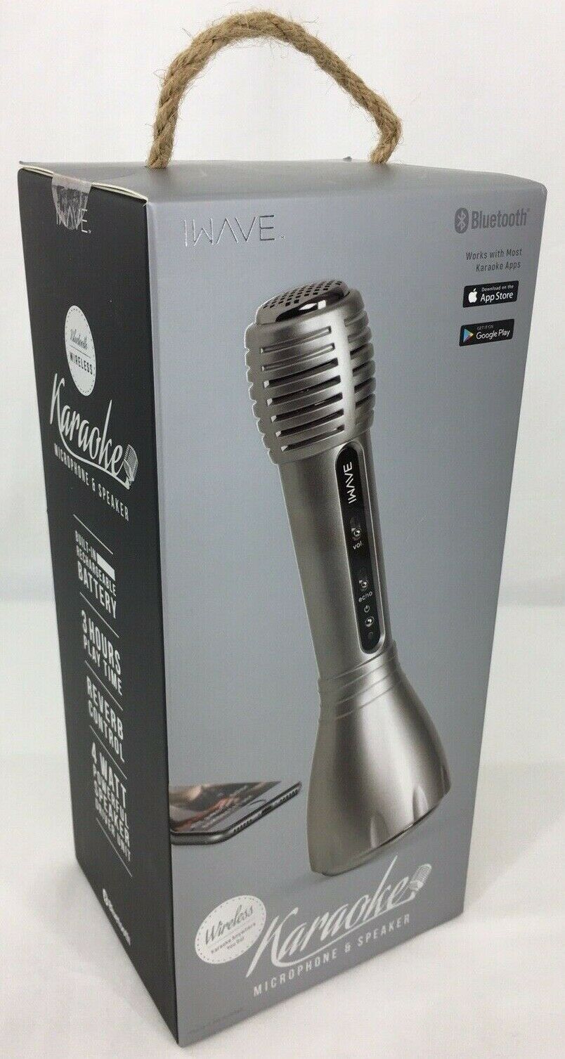 IWAVE Karaoke Microphone & Speaker Bluetooth Wireless Rechargeable Sync