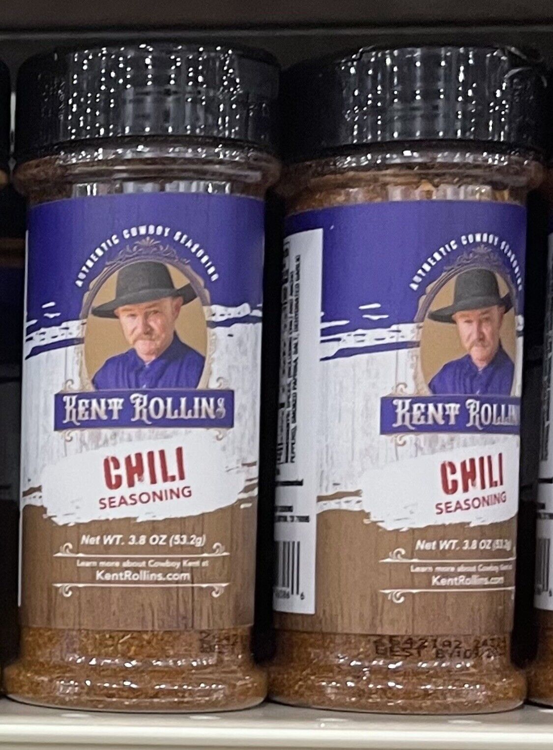 kent rollins chili seasoning 2 pack bundle. 3.8 oz each Mixes