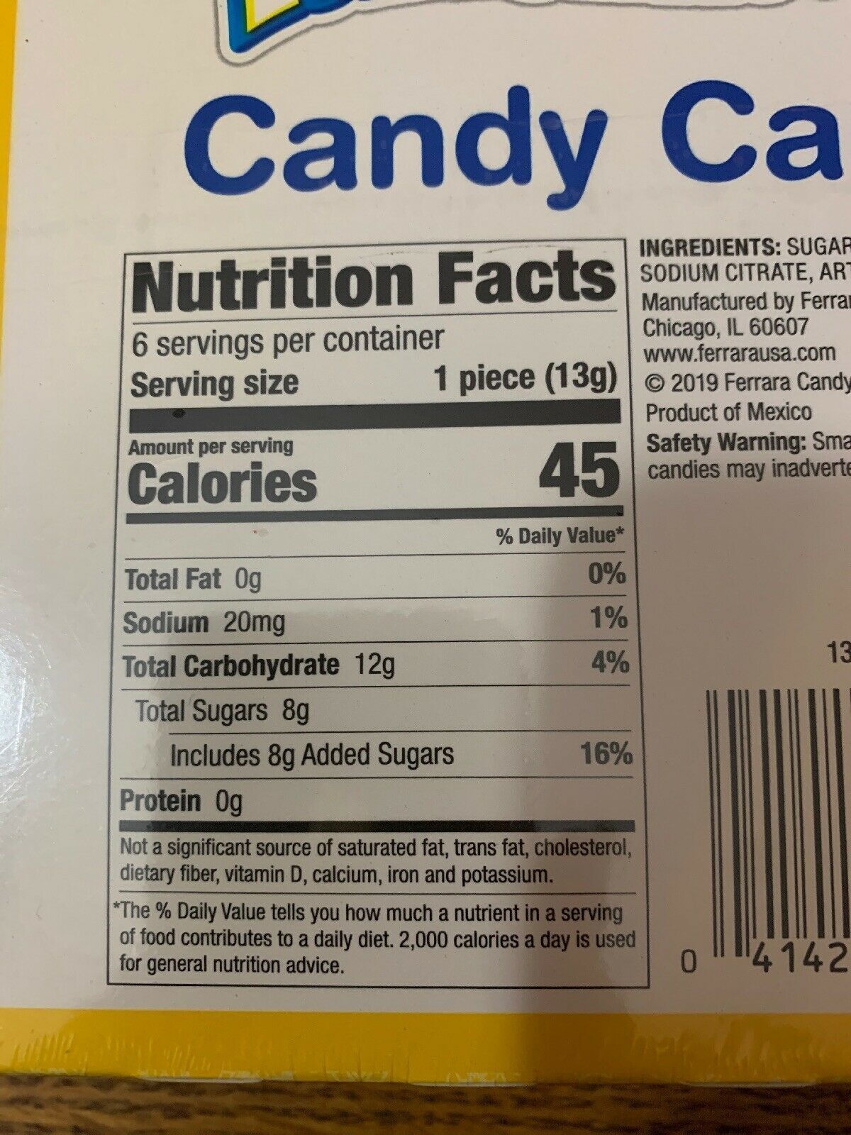 Lemonhead Candy Canes Hard Candy & Lollipops