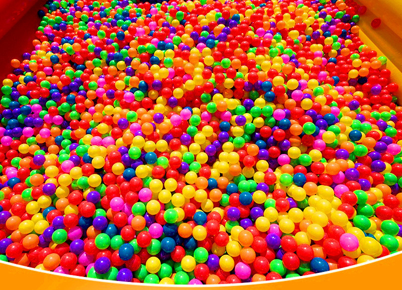 1000 Count Soft Plastic Colorful Pit Ball Multi-Colored Balls Dia. 5.5cm CE Mark