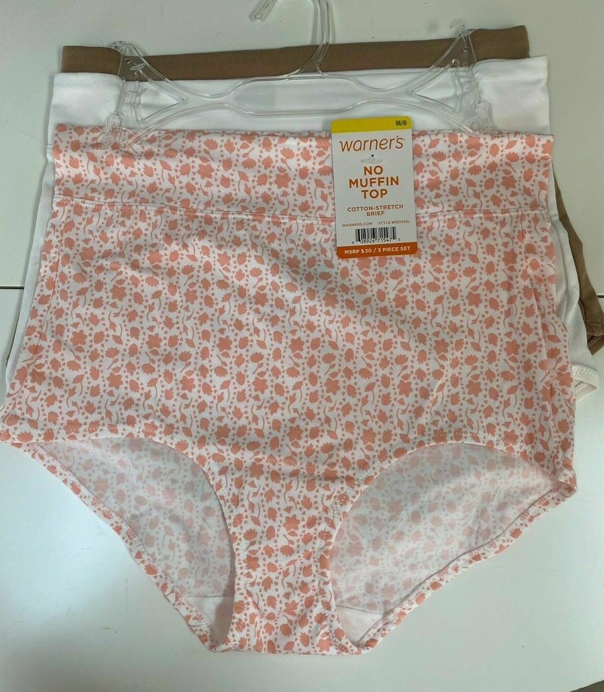 Warner's No Muffin Top Cotton Stretch Briefs Panties S M L XL Panties