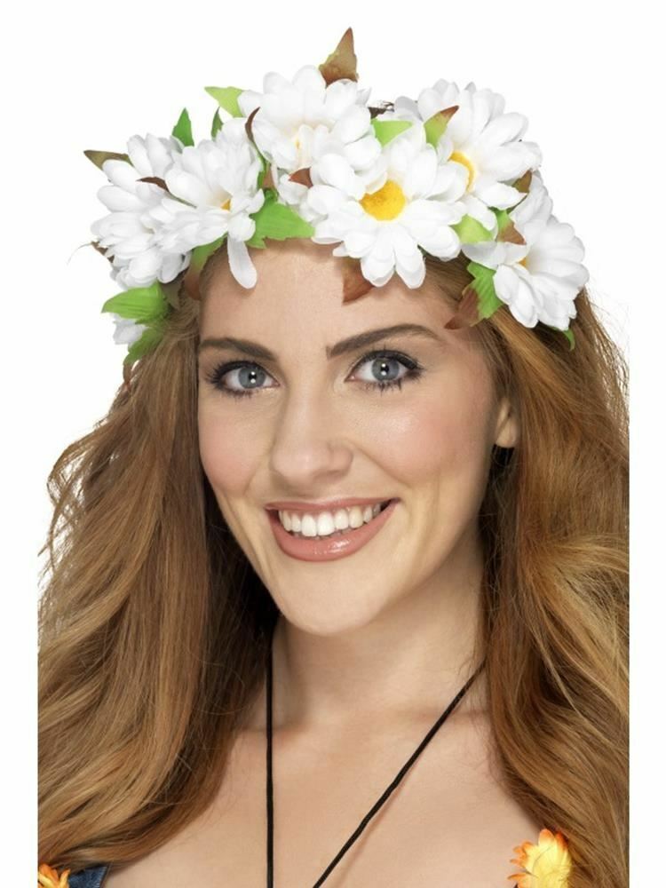 Daisy Floral Headband, 60s 70s Hippy Adult Fancy Dress Costumes Other
