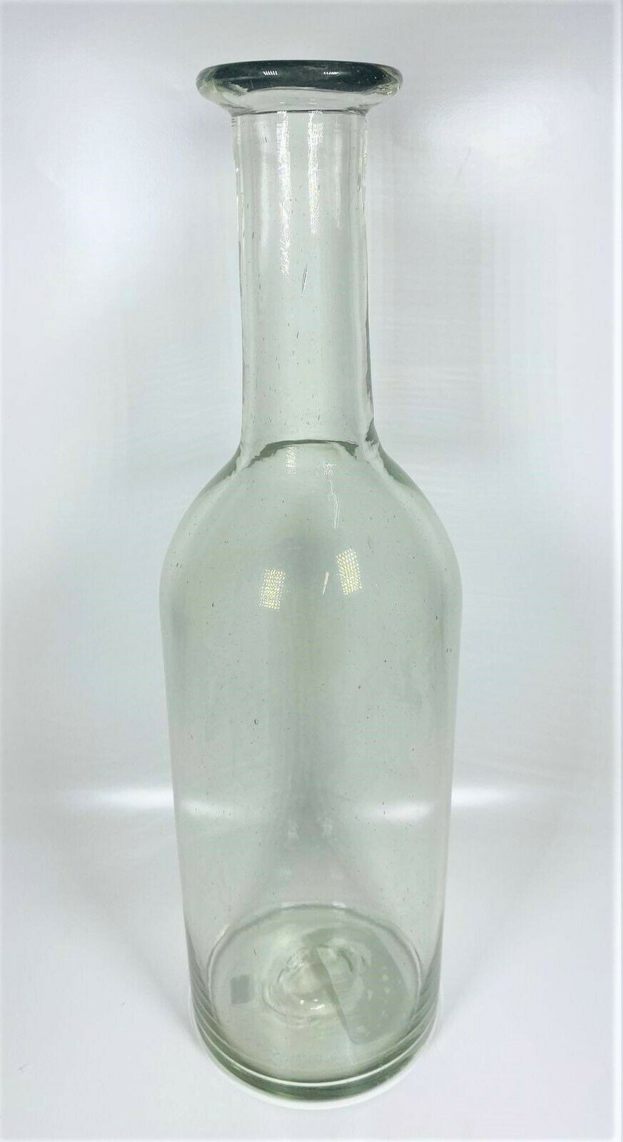 Tall Glass Vase Recycled Clear - 4 Base x 14.5 H