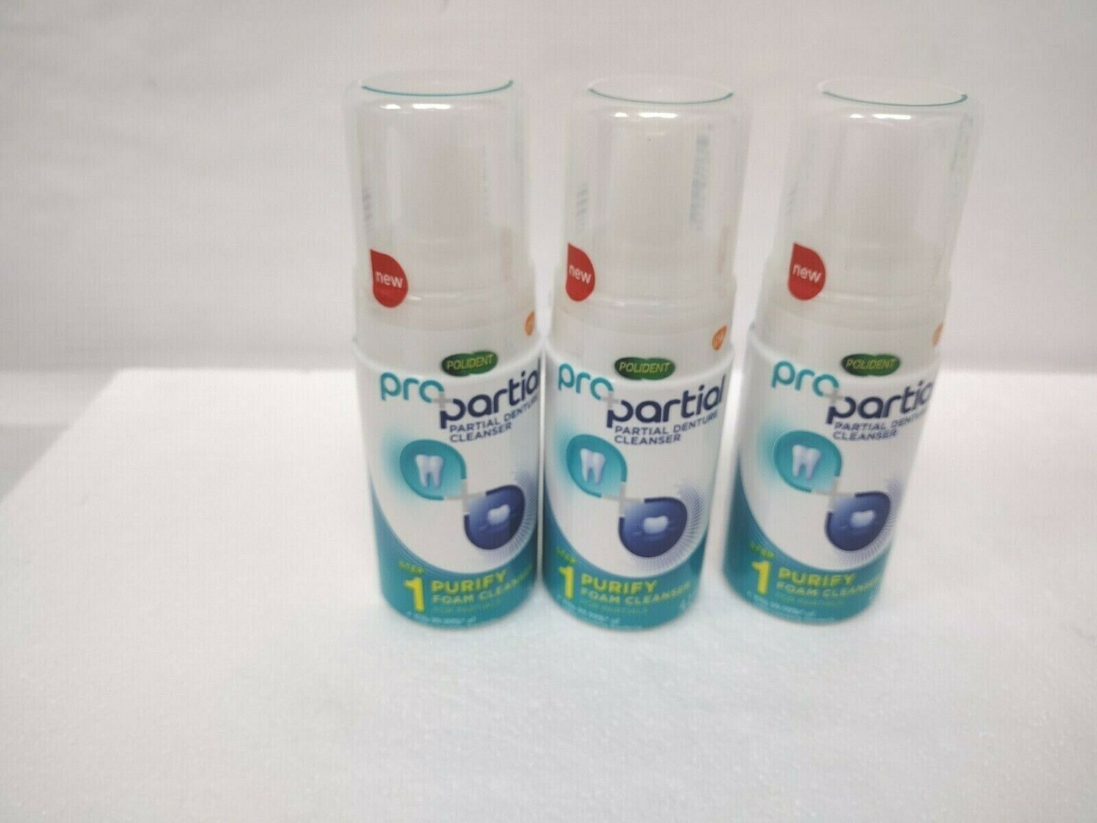 2 NEW bottles of 4 oz Pro Partial Denture Foam Cleanser by Polident