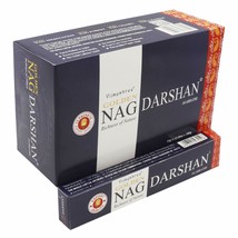 Golden Nag Darshan Incense Stick Natural Fragrance Agarbatti 12 Pack of 15g Each - $19.41