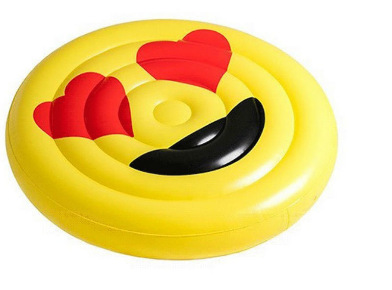 EMOJI HEART EYE SMILEY Face POOL Inflatable Float Swimming RIVER RAFT