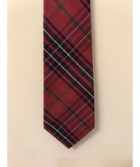 Gap Men&#39;s 100% Cotton Tie Tartan Plaid 4&quot;x 60&quot; Red Green Black - $9.89