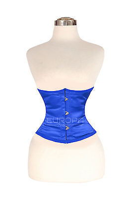 Europa Fashion - Under bust 3 layers double steel boned waist  satin  corset 20+colours