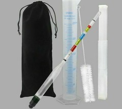 Triple Scale Hydrometer For Home Brewing Wine Making 3 Scale Graduated Measuring - $44.68