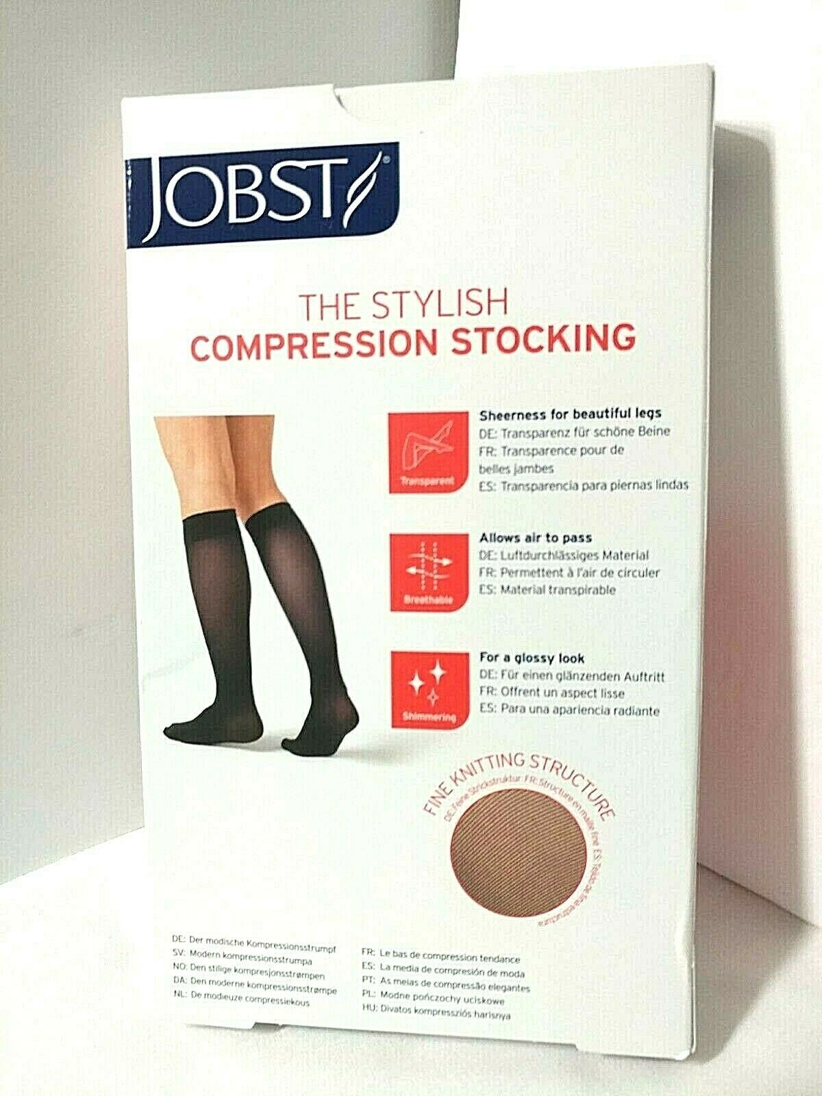 Jobst Ultra Sheer Compression Knee High 20-30 mmHg OPEN Toe Stockings ...