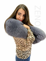 Fox Fur Stole 55' (140cm) Saga Furs Grey Fur Collar Boa Wrap image 4