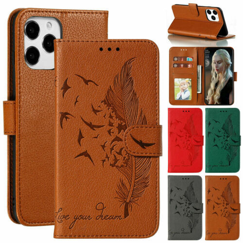 For iPhone 13 Pro Max 12 11 XS XR 8 7 Plus Flip Leather Wallet Flip Case Cover