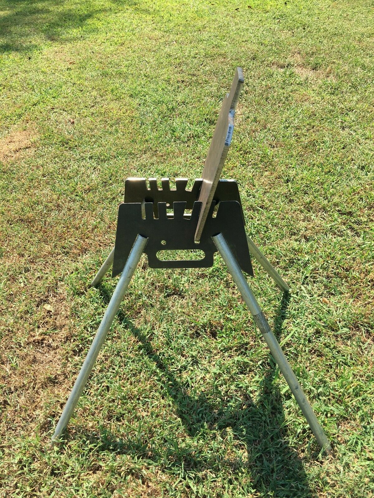 3/8"AR500 Steel Shooting Target 7x12 IDPA Metal Ground Stand for 3/4"EMT Conduit Hunting