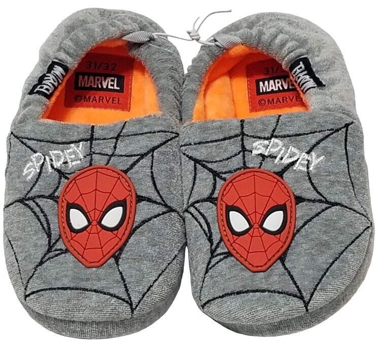 Marvel Spider-Man Slip-On Closed Toe Boys Non-Slip Slippers (U.S. 4-7yrs old) - $17.33