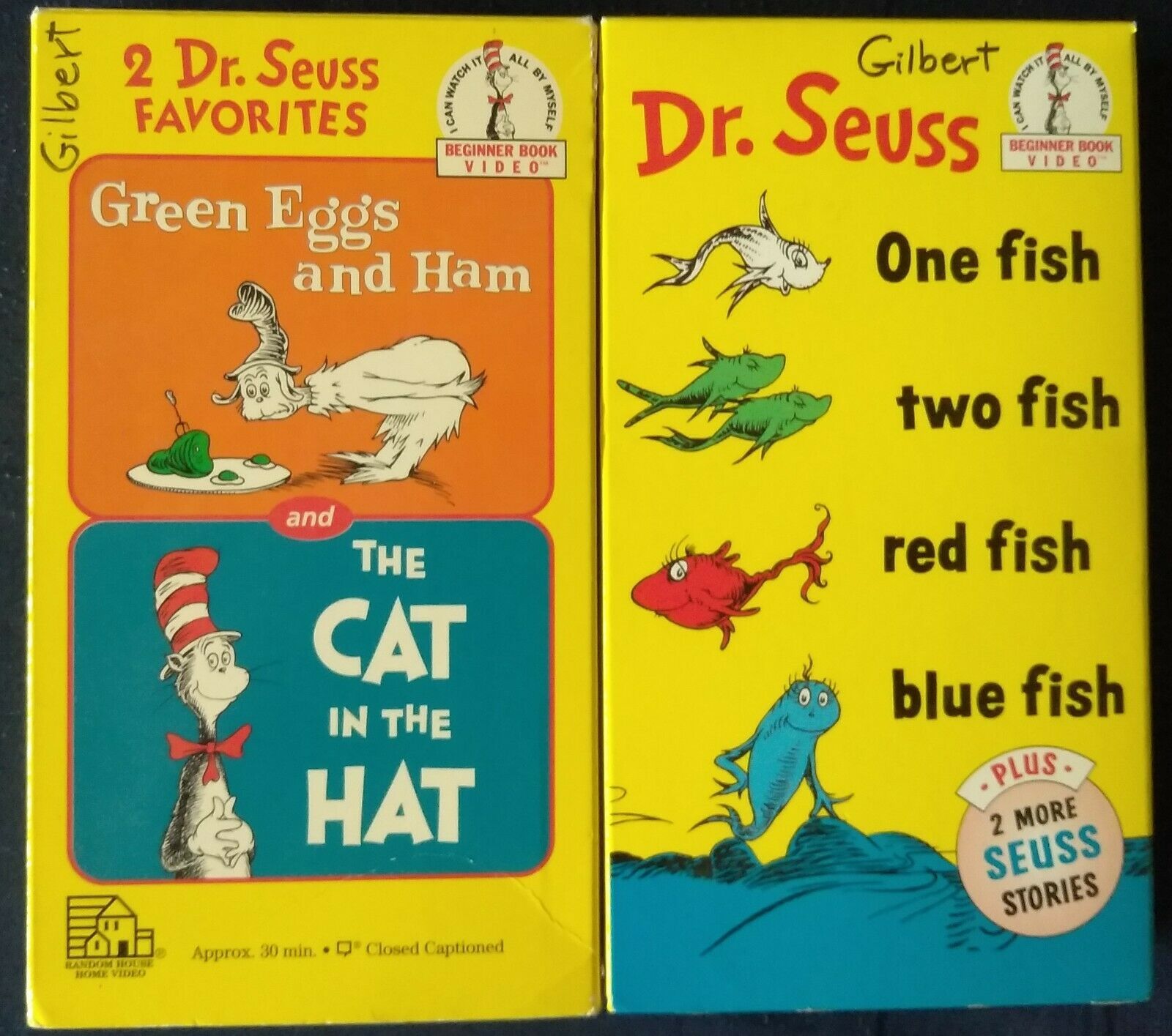 2 Dr. Seuss Favorites Green Eggs And Ham & The Cat In The Hat & one