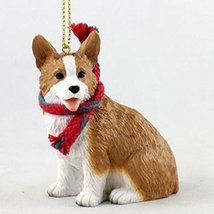 Corgi with Scarf Christmas Ornament (Large 3 inch version) Dog - $13.99