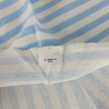 Gerber Flannel Receiving Blanket White Blue Stripe Baby Boy 30x30"  Cotton  - $16.82