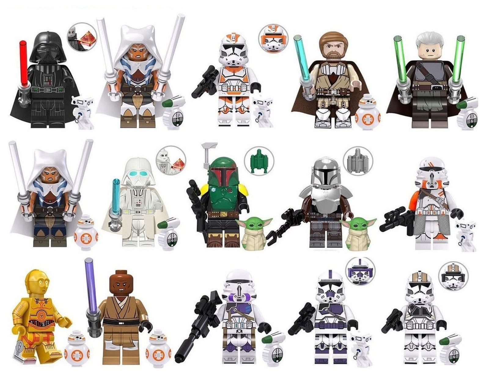 Star Wars 15 Custom Minifigure Building Blocks - Building Toys & Blocks