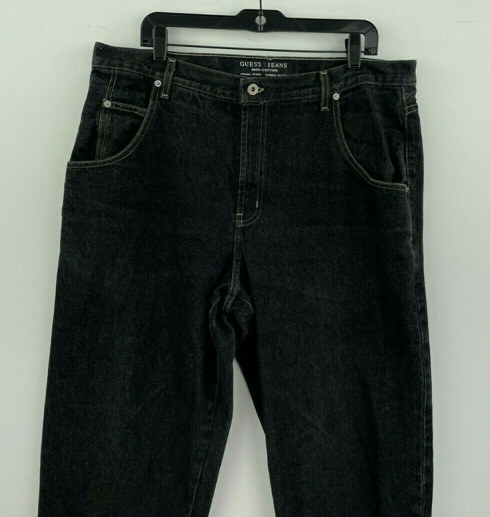 mens guess jeans with triangle