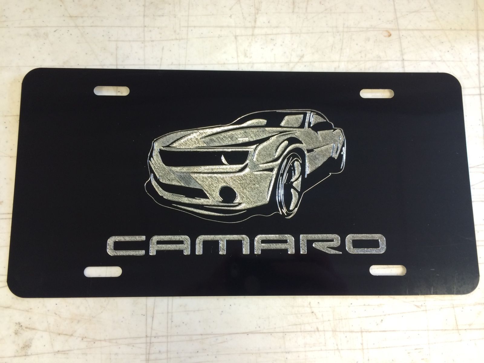 CHEVROLET CAMARO 2 Car Tag Diamond Etched on Aluminum License Plate 