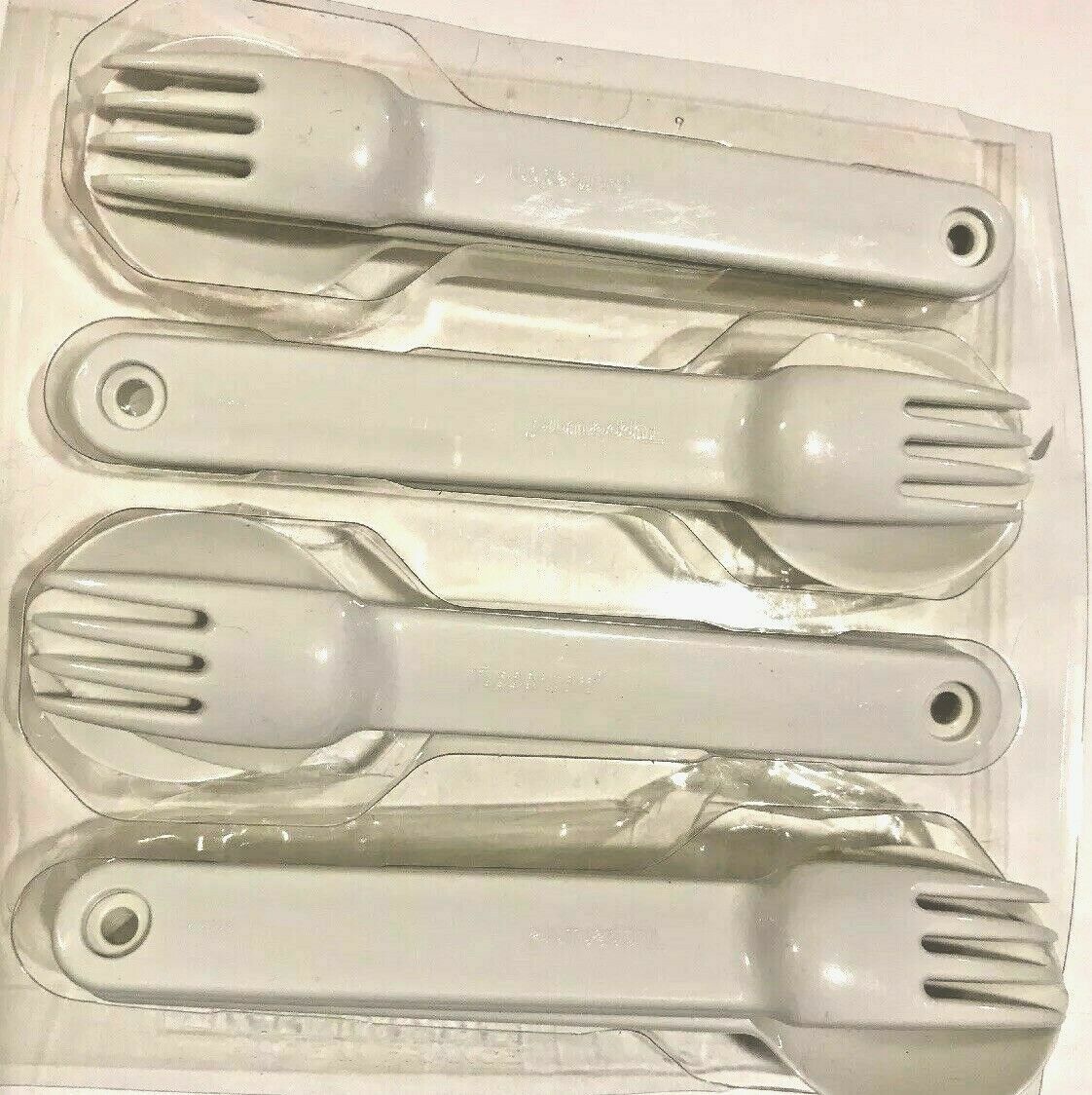 SET OF 4 TUPPERWARE NEW USA VINTAGE Snap Together Utensils INTERLOCKING