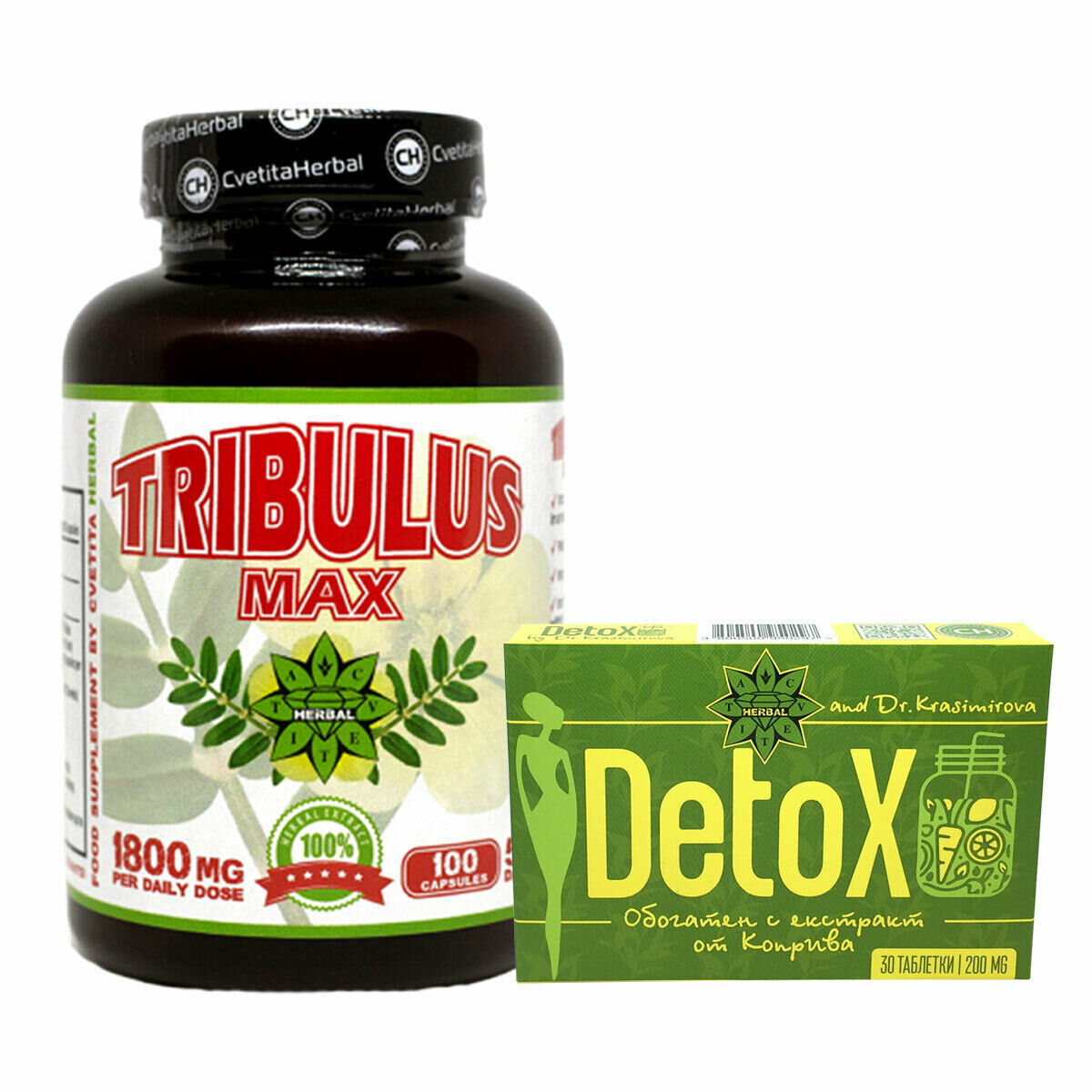 Detox Vitamin C Green Tea Thistle Nettle Tribulus Max 100
