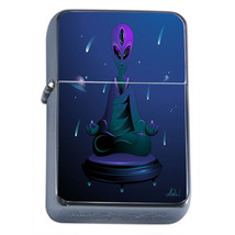 Zen Alien Em3 Flip Top Oil Lighter Wind Resistant With Case - $14.95