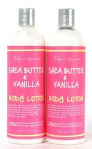 2 Bottles 16 Oz Shea Butter & Vanilla Body Lotion Deeply Moisturizing No Sulfate