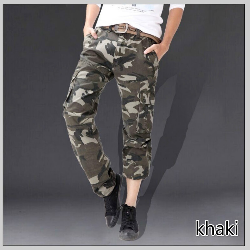 New Fashion Mens Military Cargo Pants for Men More Pockets Zipper Trousers Outdo