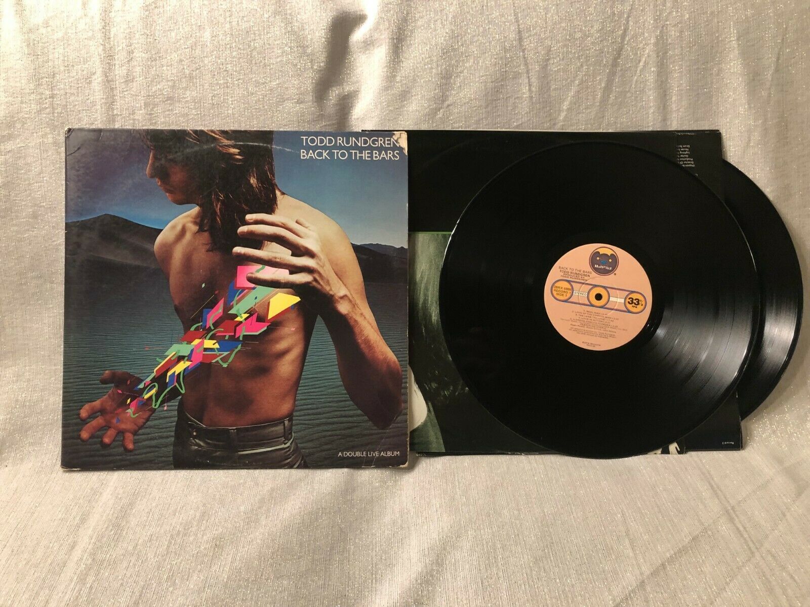 1978 Todd Rundgren Back to the Bars 2LP Vinyl Bearsville Record 2BRX ...