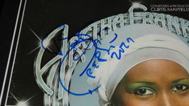 Aretha Franklin Signed Framed 1972 Sparkle Record Album Display JSA image 3