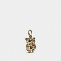 COACH 39509 Tiny Owl Charm Pendant Gold Tone Pink Swarovski Crystals Mini - $39.59