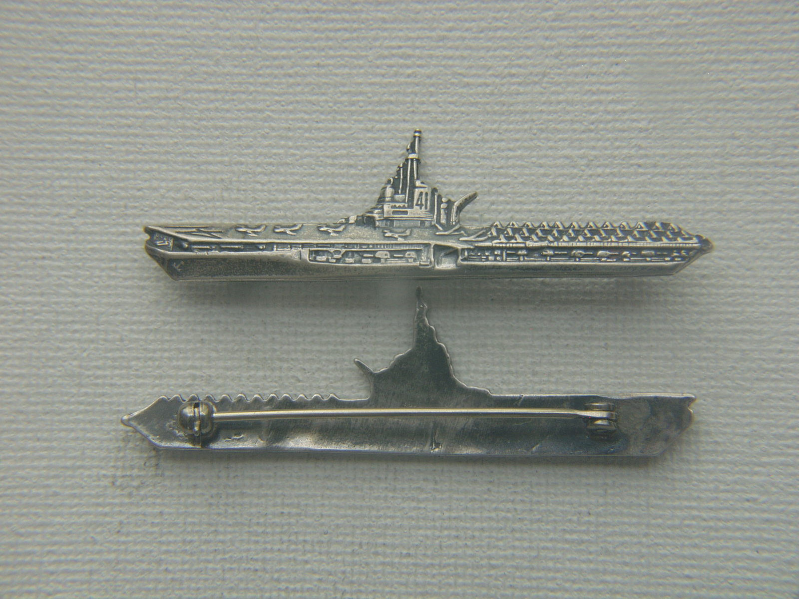Primary image for WWII Midway Aircraft Carrier Sweetheart Pin Sterling Silver     