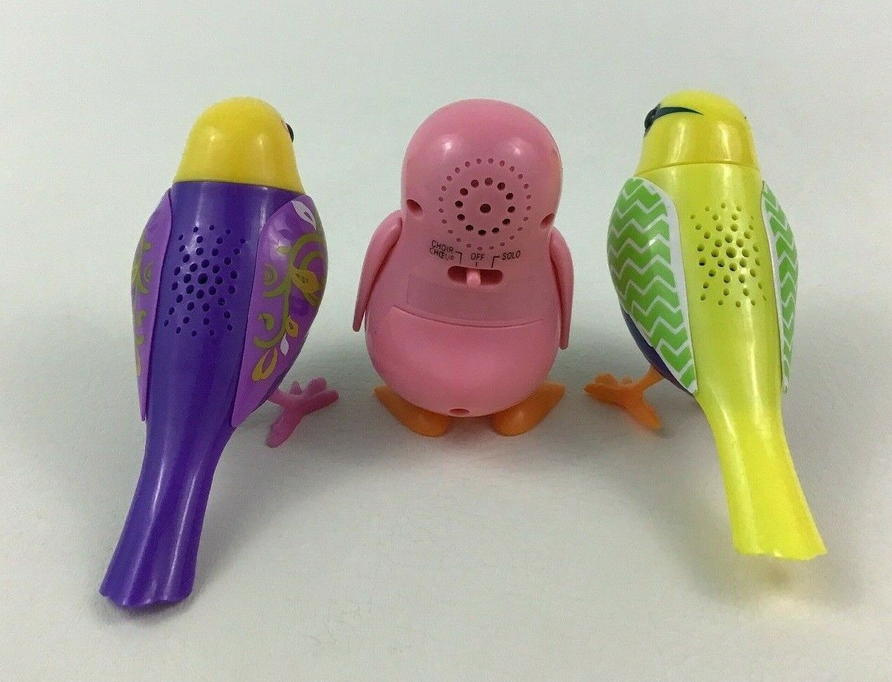 Digi Birds Musical Toy Birds Interactive Musical Sound 3pc Lot