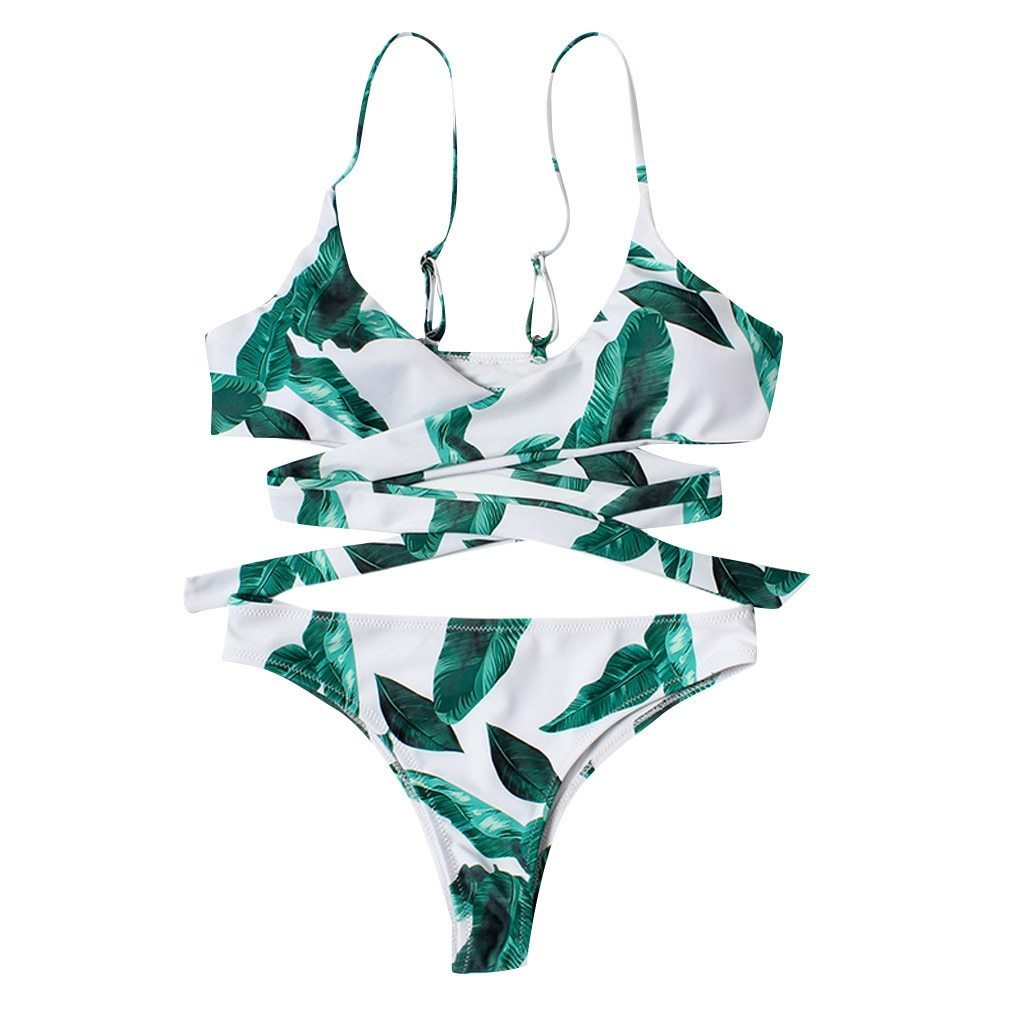Women Floral Print Bikini Set Two Pieces Bathing Suits - Swimwear