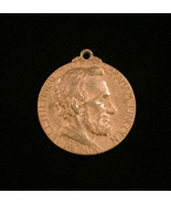Vintage 1909 Centennial of Abraham Lincoln - Bronze medal pendant - $30.00