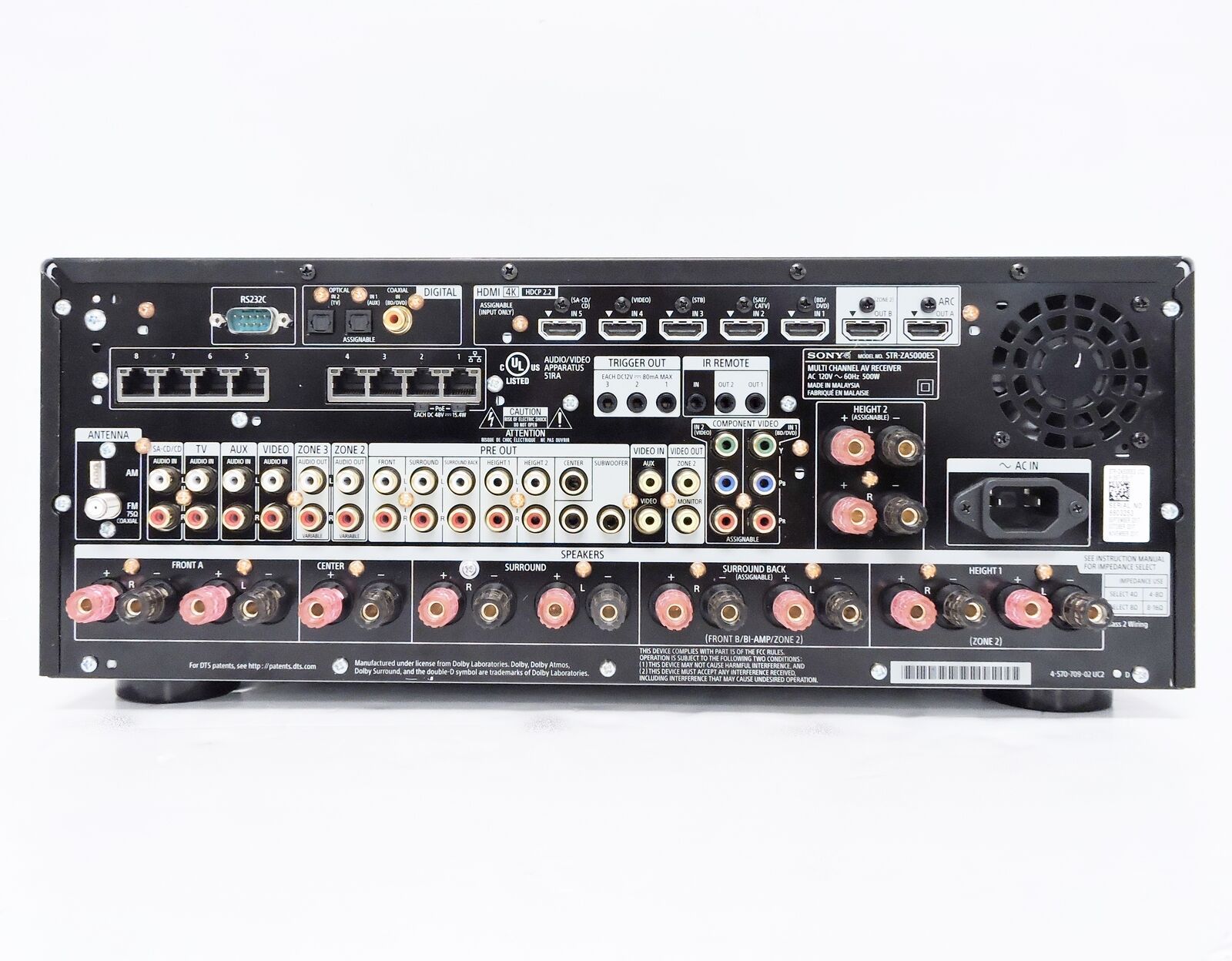 Sony STRZA5000ES 9.2ch Home Theater Receiver Receivers