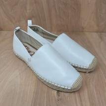 Sam Edelman Khloe Slip-On Espadrille Flats White Leather Casual Shoes Size 8 M - $28.87