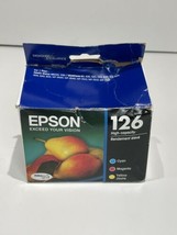Epson 126 High-Capacity 3 Ink Cartridge, Cyan/Magenta/Yellow New Sealed 09/24 - $39.59